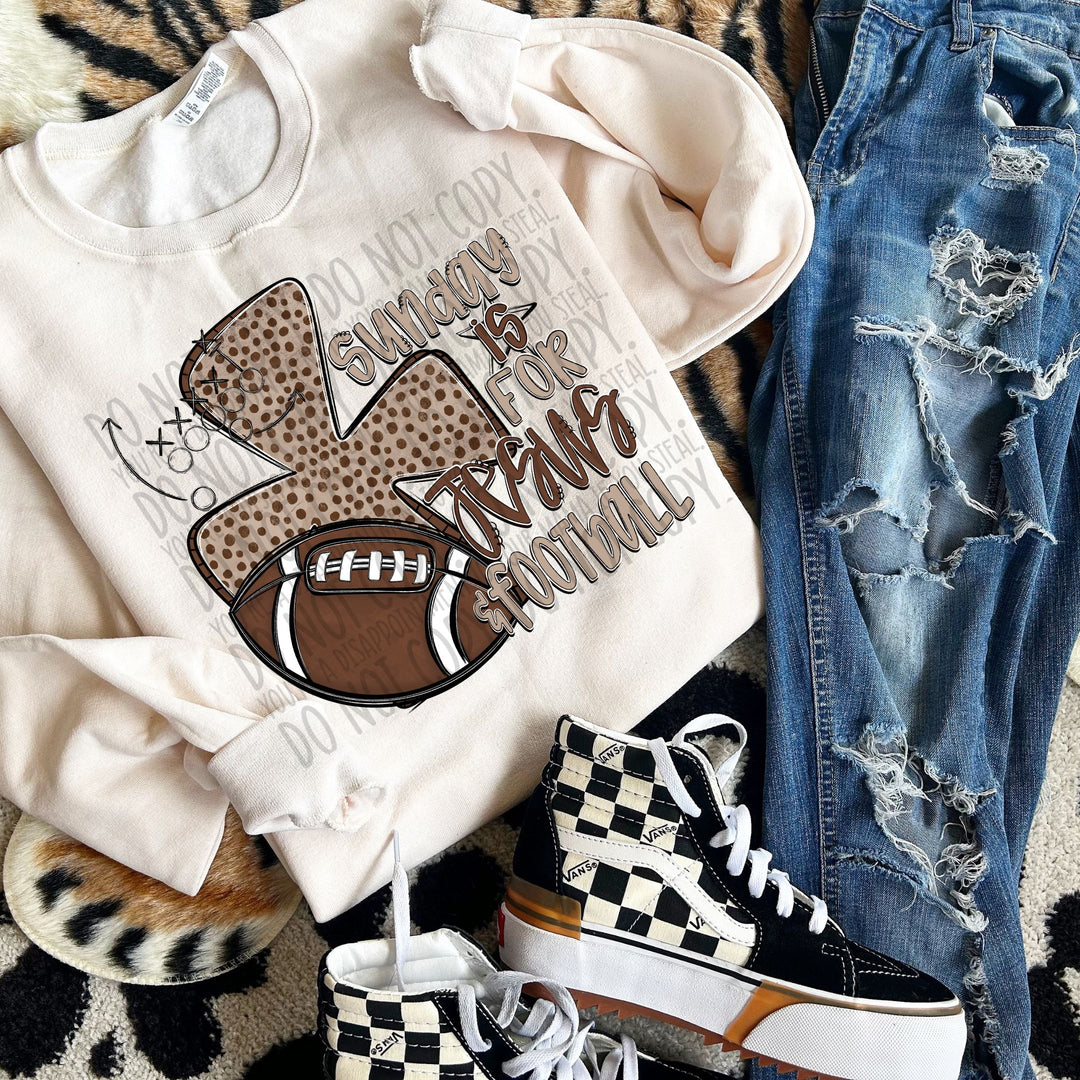 Sunday Is For Jesus & Football DTF Print