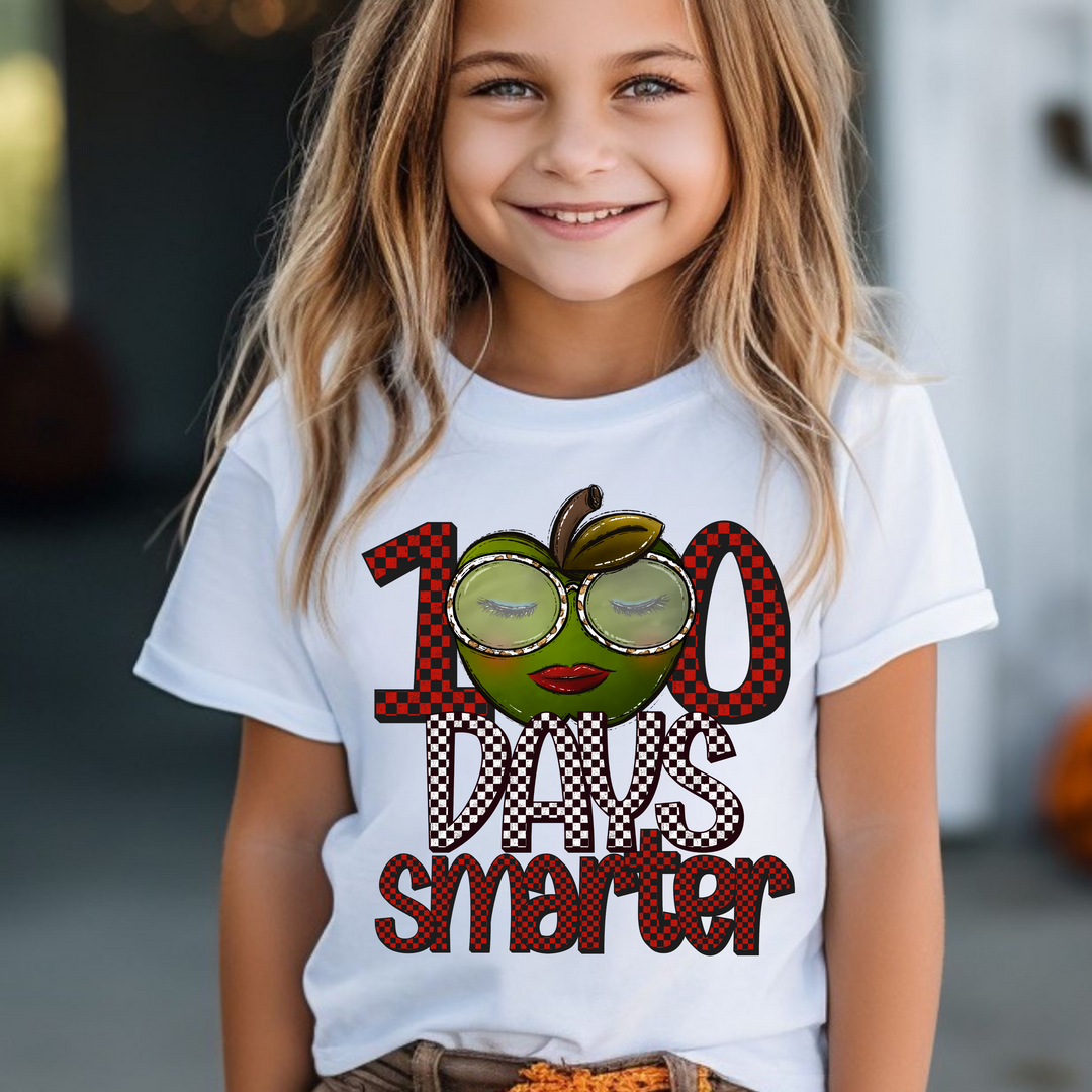 100 Days Smarter Apple DTF Print