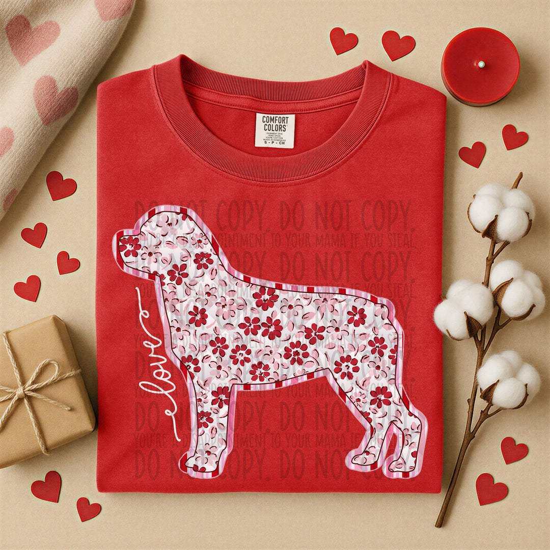 Valentine Dogs DTF Print