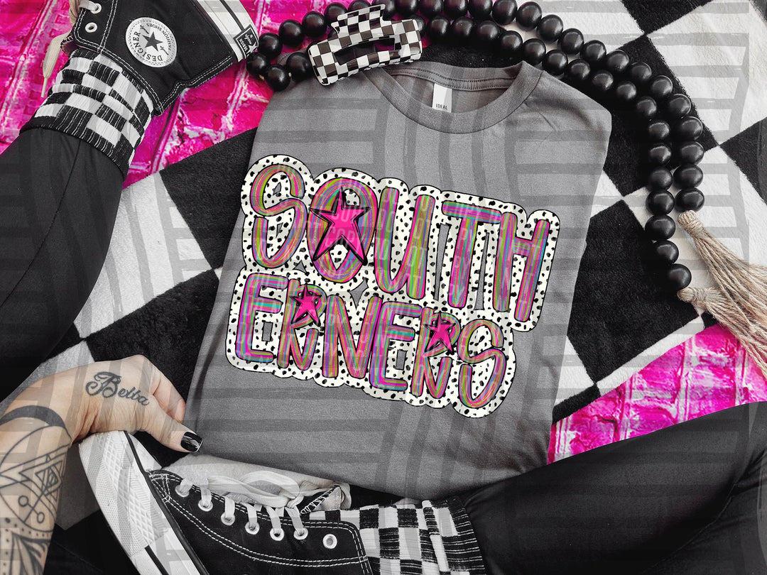 Brushstroke Dots DTF Print