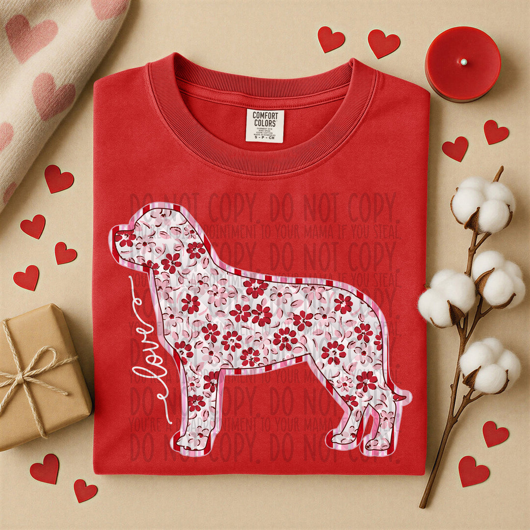 Valentine Dogs DTF Print