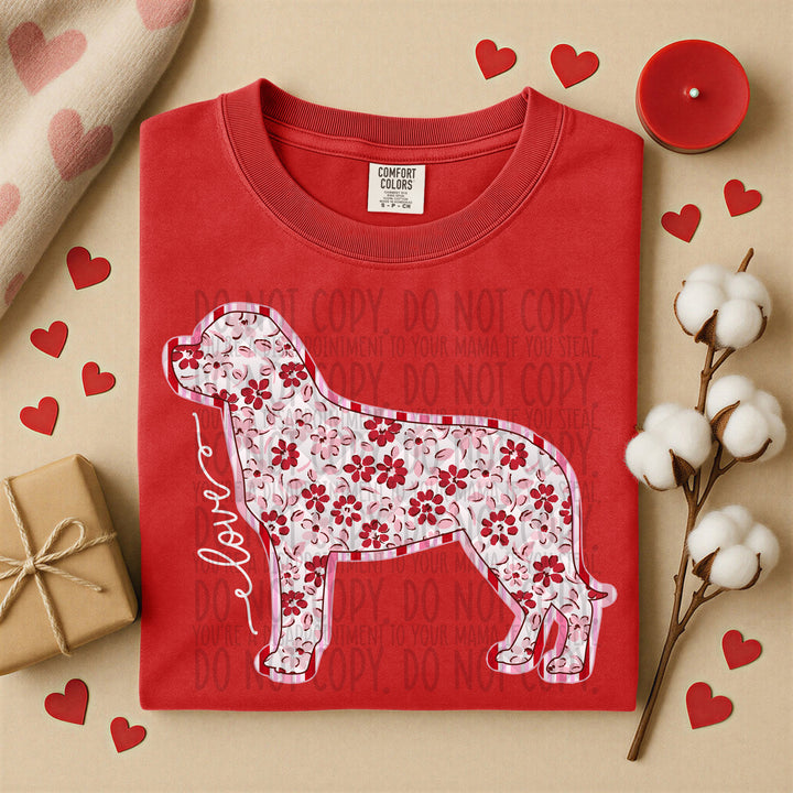 Valentine Dogs DTF Print