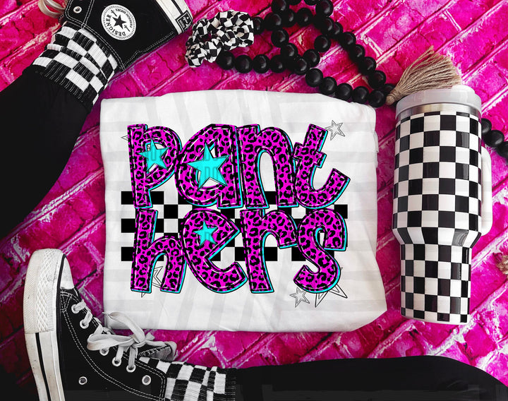 Pink Neon Leopard DTF Print