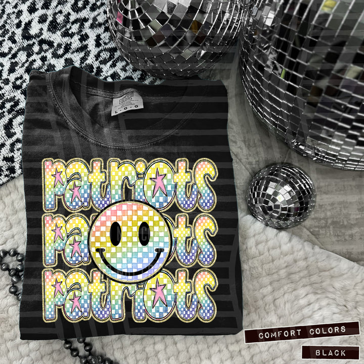 Rainbow Smiley Triple Stack DTF Print
