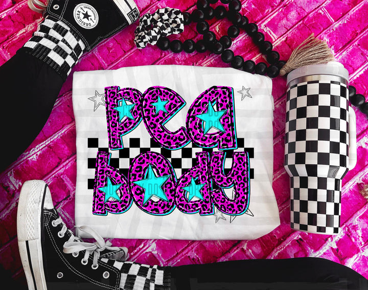 Pink Neon Leopard DTF Print