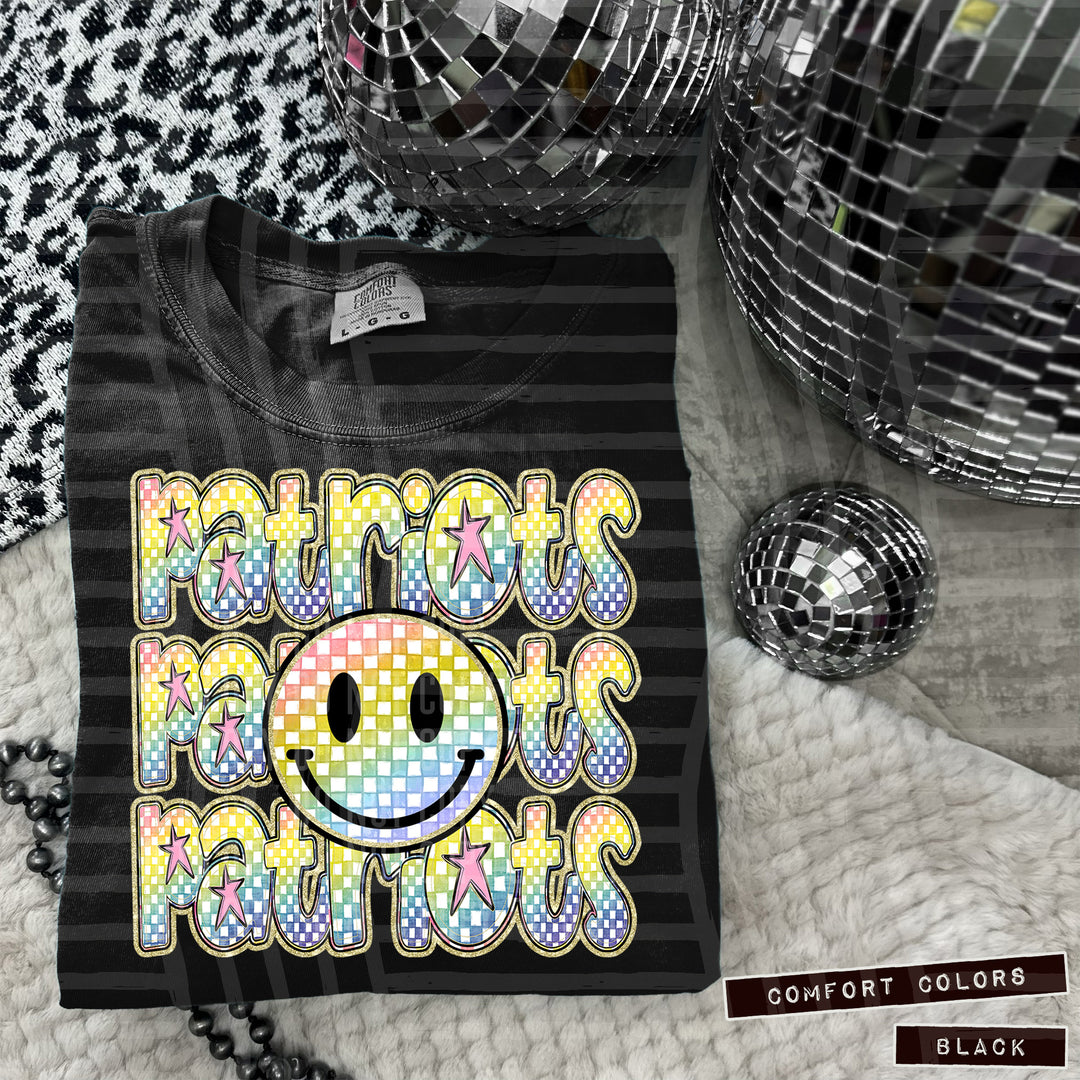 Rainbow Smiley Triple Stack DTF Print