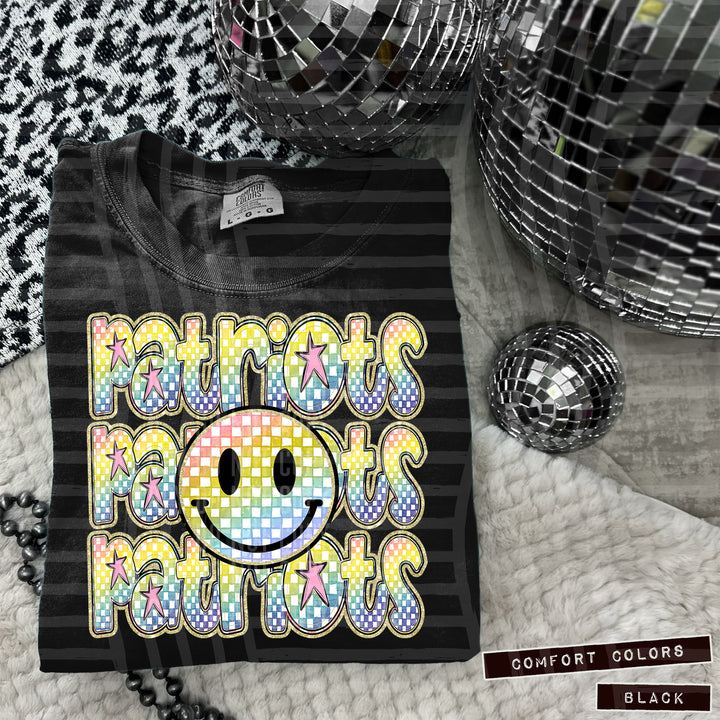 Rainbow Smiley Triple Stack DTF Print
