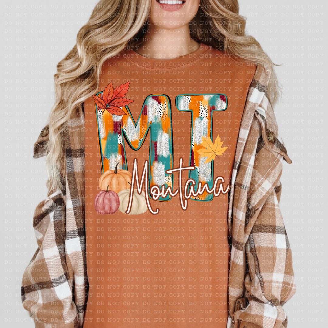 Fall Dottie States DTF Print