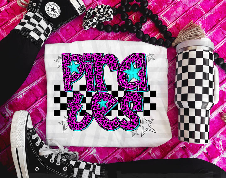 Pink Neon Leopard DTF Print