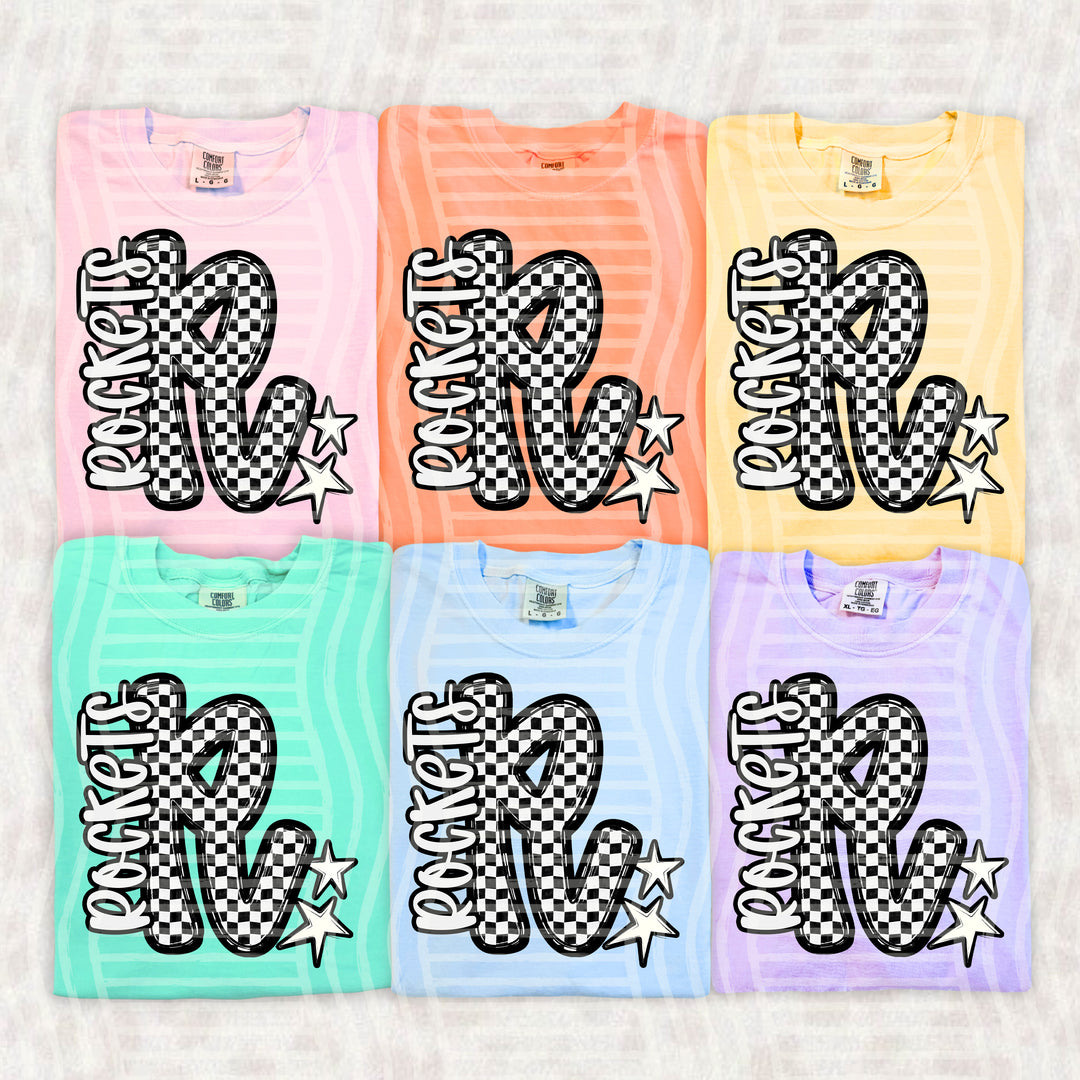 Checker Crush Black And White Mascots DTF Print