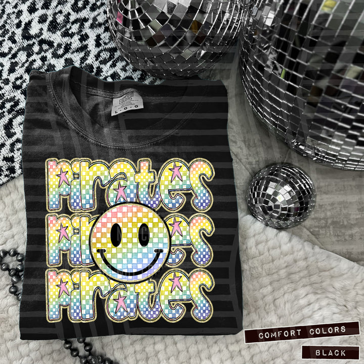 Rainbow Smiley Triple Stack DTF Print