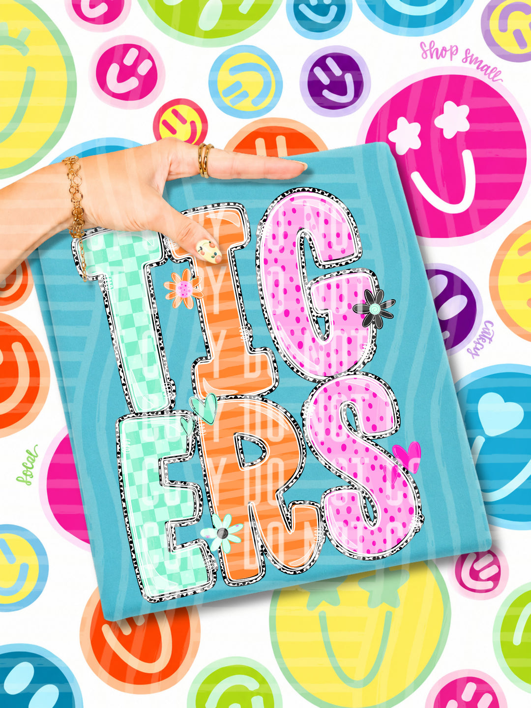 Happy Blooms Mascots DTF Print