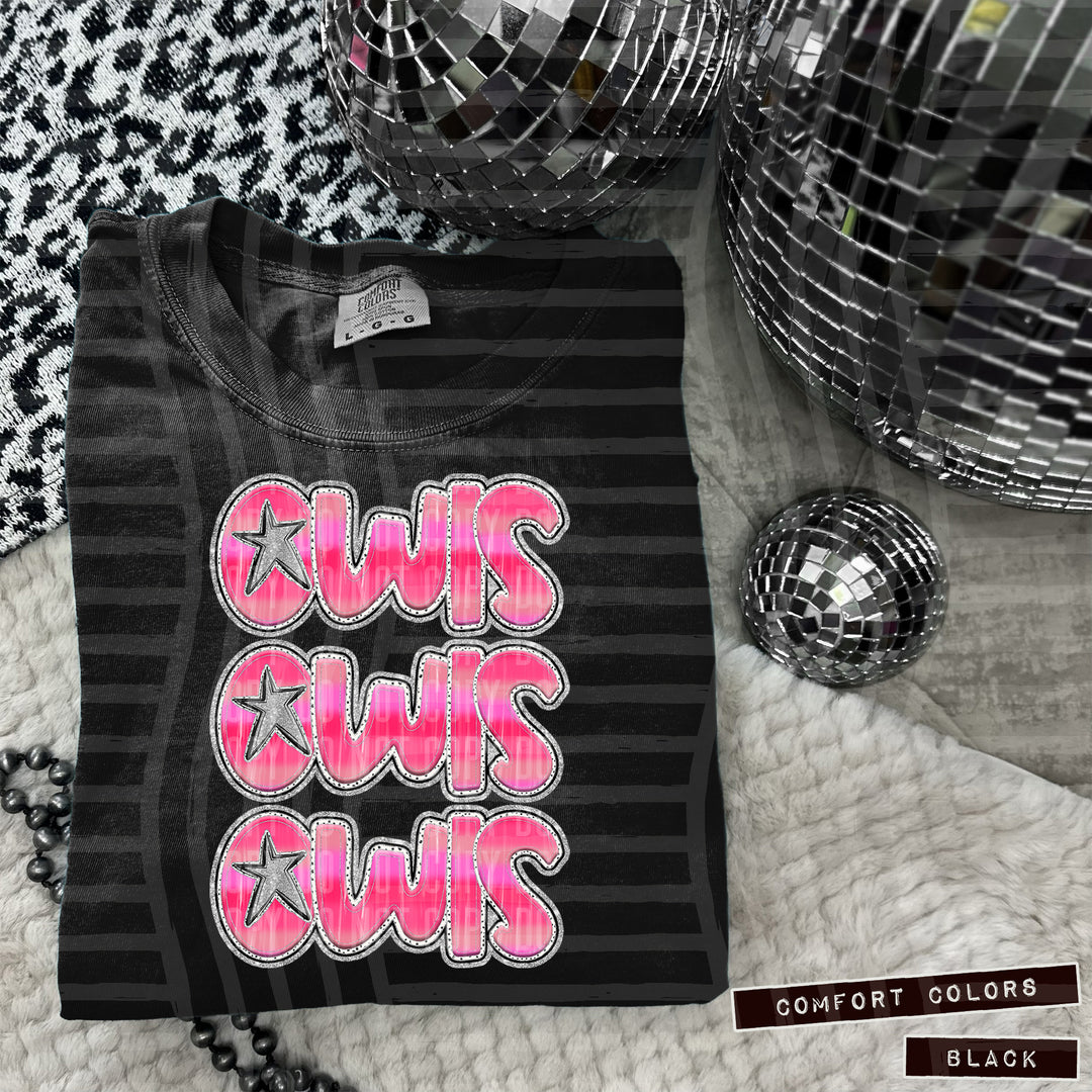 Pink Triple Stacked DTF Print