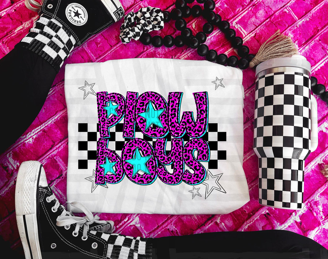 Pink Neon Leopard DTF Print