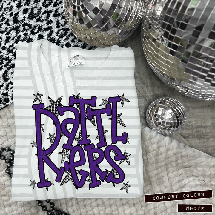 Purple Staggered DTF Print