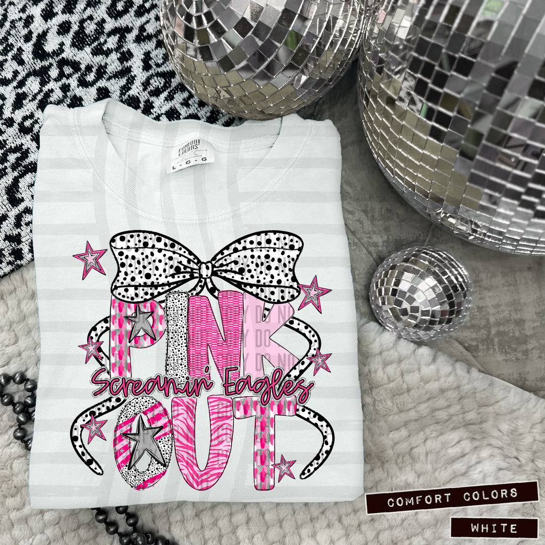 Pink Out Silver DTF Print