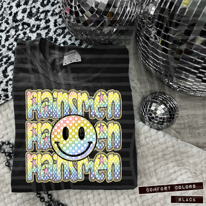 Rainbow Smiley Triple Stack DTF Print