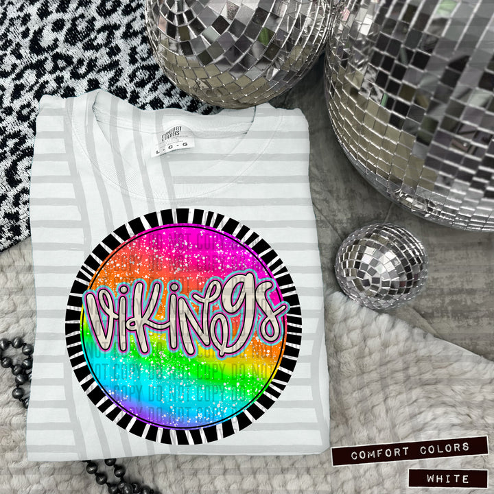 Rainbow Splatter Rounds DTF Print