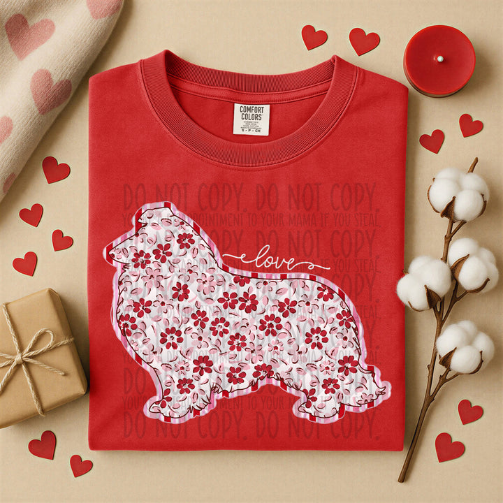 Valentine Dogs DTF Print