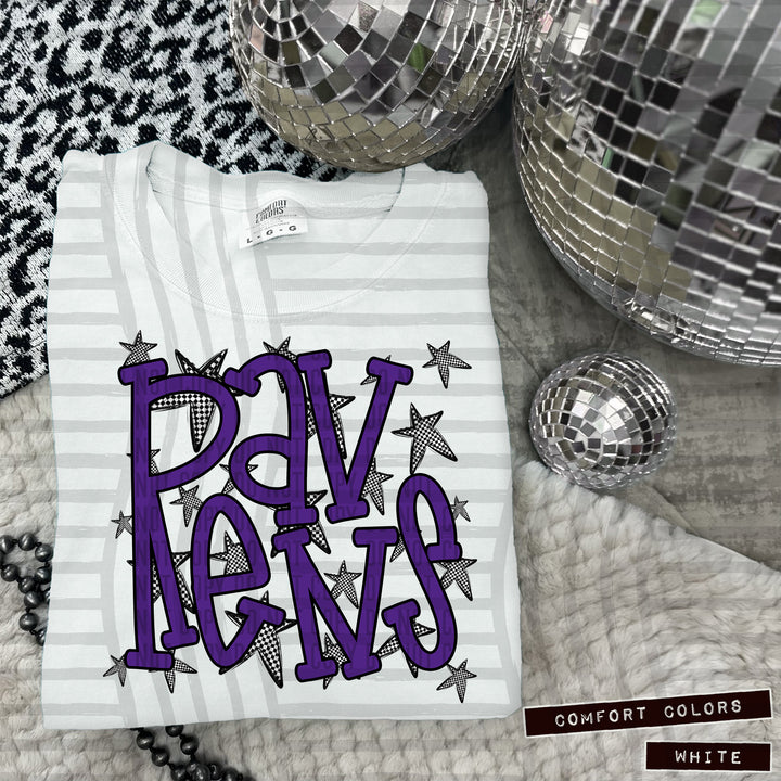 Purple Staggered DTF Print