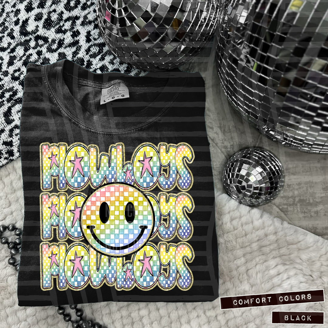 Rainbow Smiley Triple Stack DTF Print