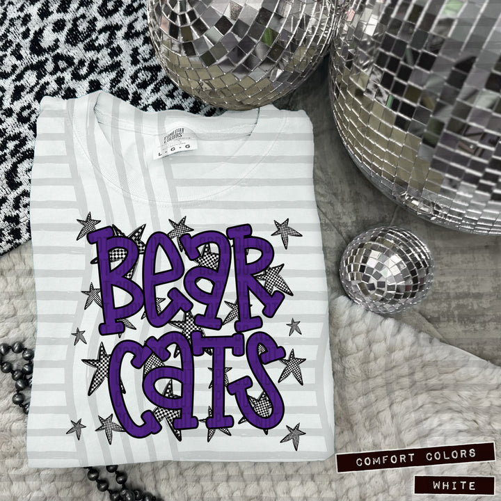 Purple Staggered DTF Print
