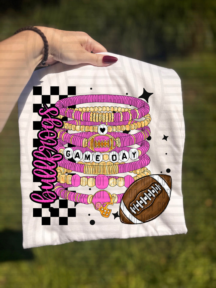 Pink Game Day Bracelets DTF Print