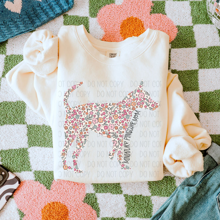 Dog Mom Floral DTF Print