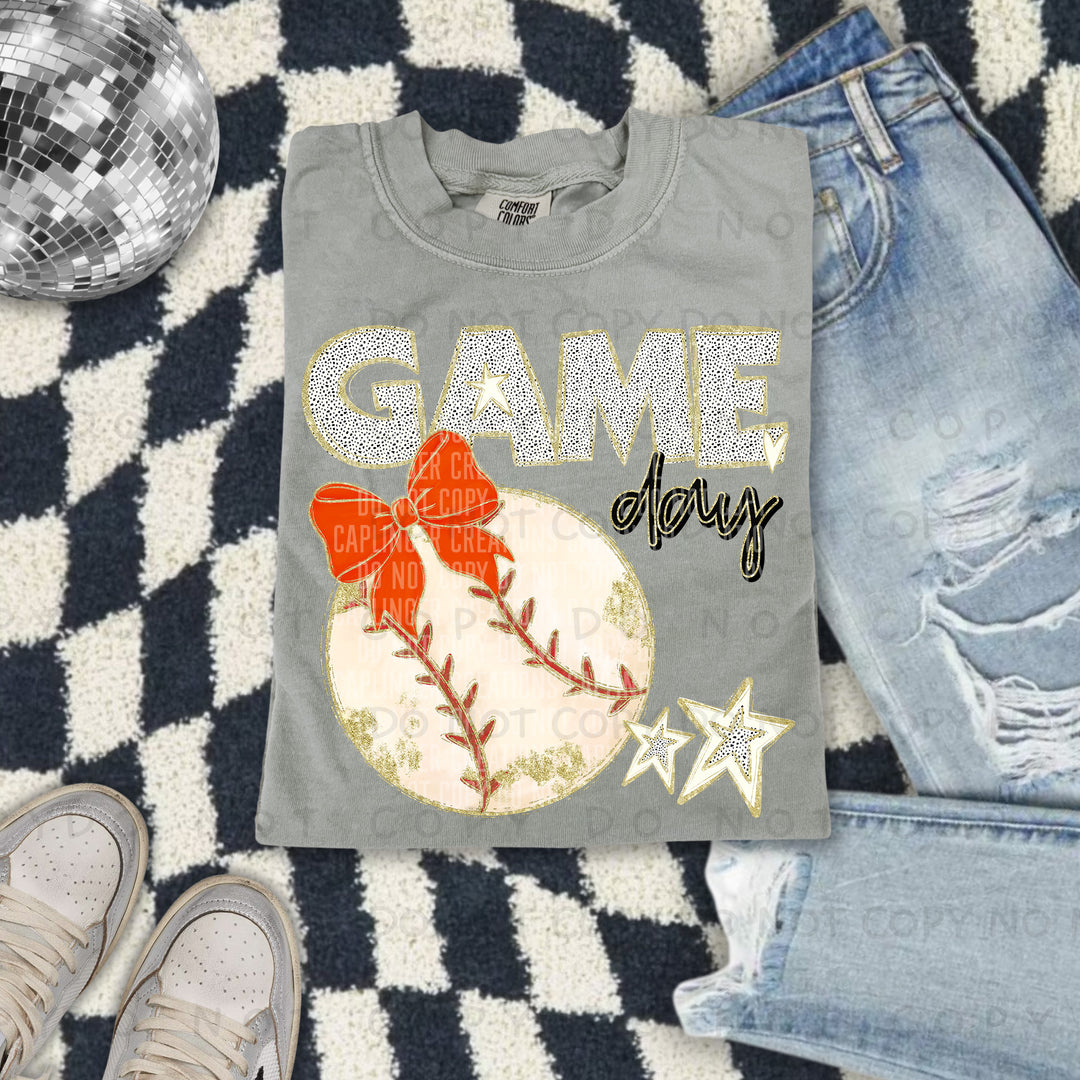 Game Day Baseball DTF Print