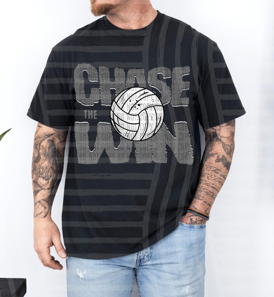 Chase The Win volleyball DTF Print