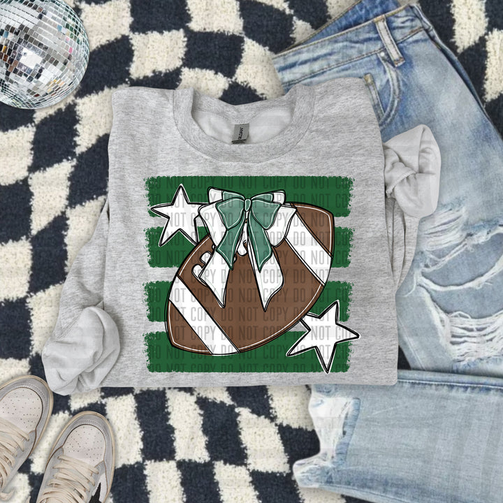 Football Bow DTF Print