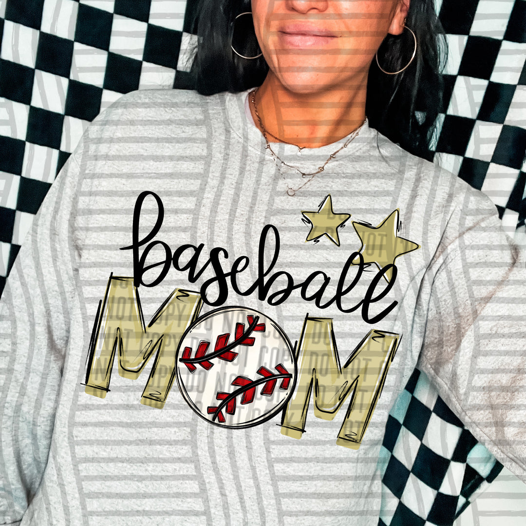 Sports Mom Baseball DTF Print