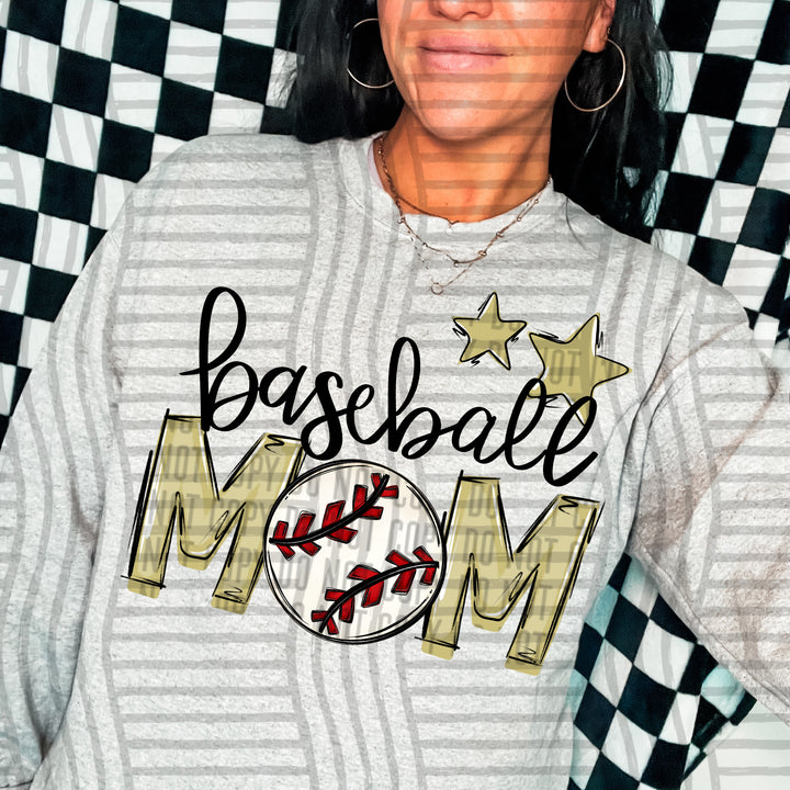Sports Mom Baseball DTF Print