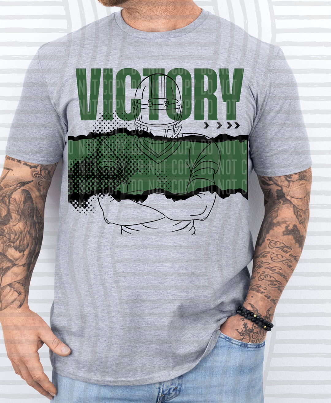 Victory Football Player DTF Print