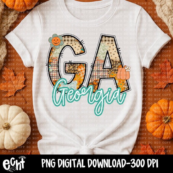 Patchwork Plaid States DTF Print