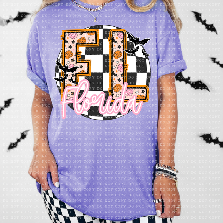 Pumpkin Batty States DTF Print