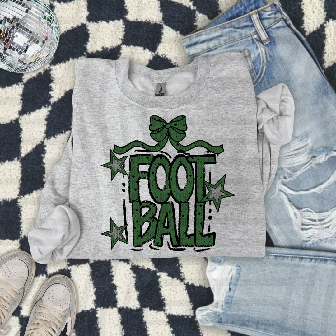 Football Bow DTF Print