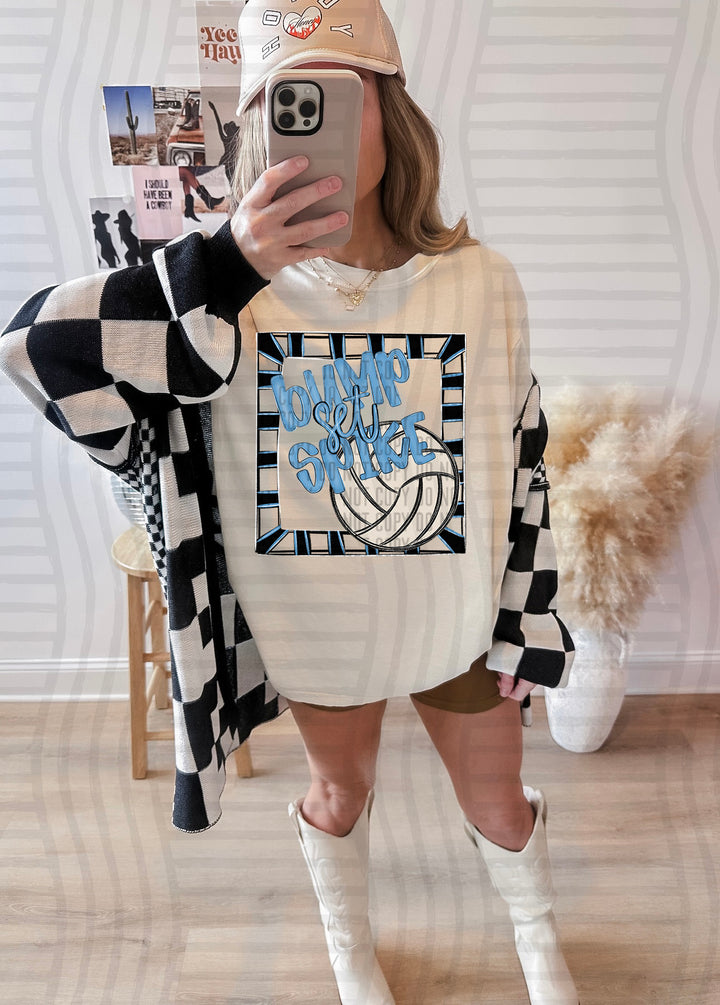 Bump Set Spike Volleyball DTF Print