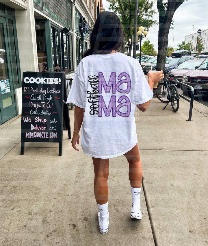 Sports Mama Softball DTF Print