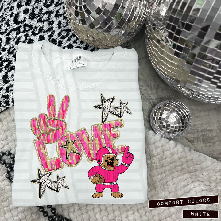 Peace Love Mascot Body DTF Print
