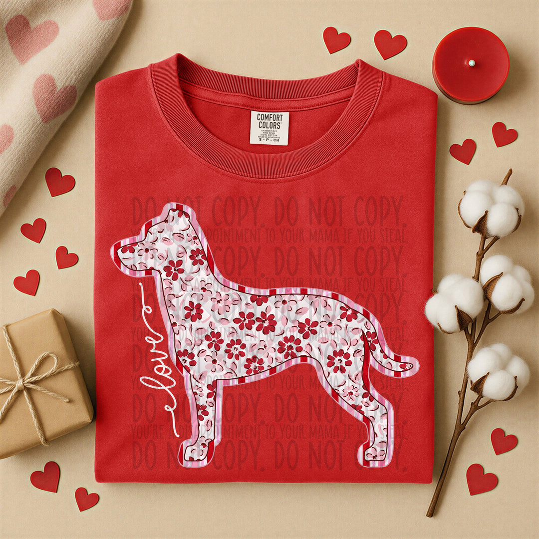 Valentine Dogs DTF Print