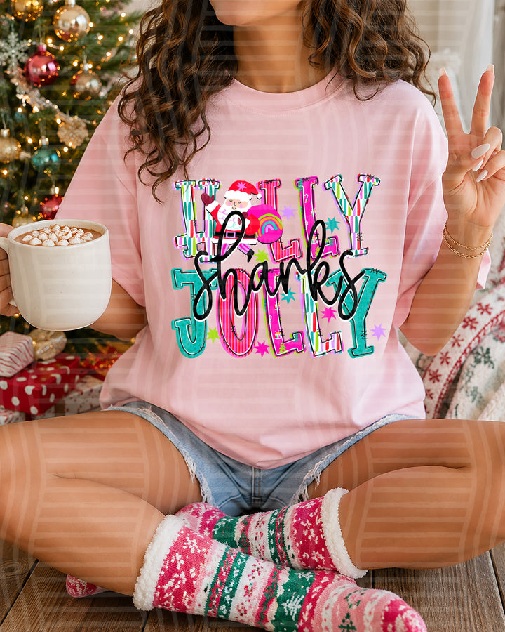 Holly Jolly Santa Mascots DTF Print