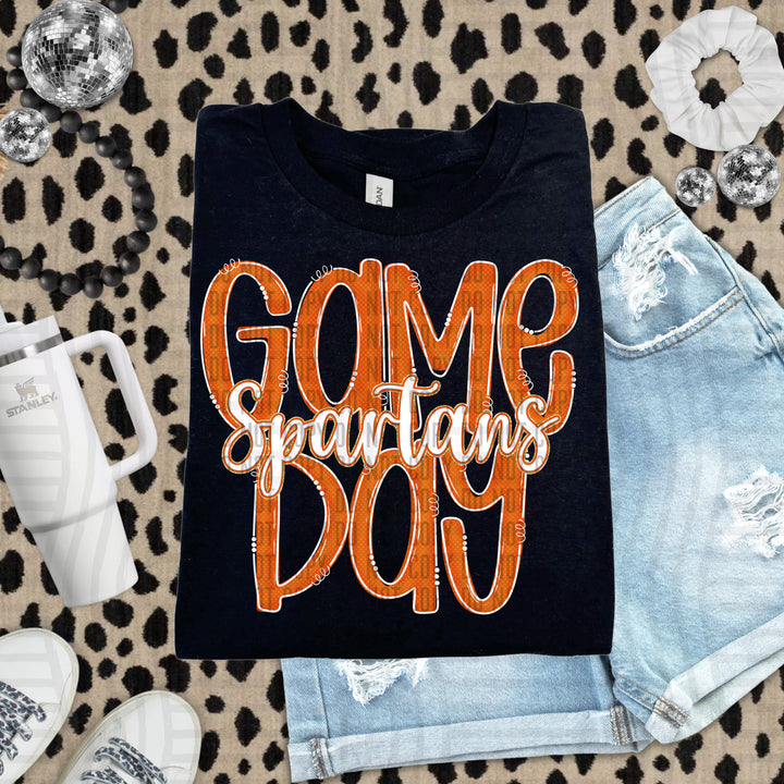Doodle Gameday Burnt Orange DTF Print