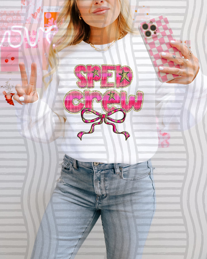 Pink Bow Occupations Names DTF Print