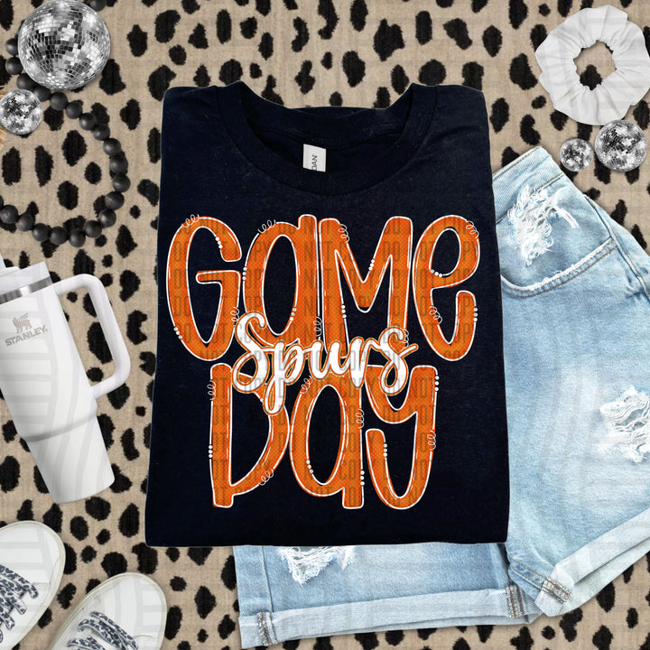 Doodle Gameday Burnt Orange DTF Print