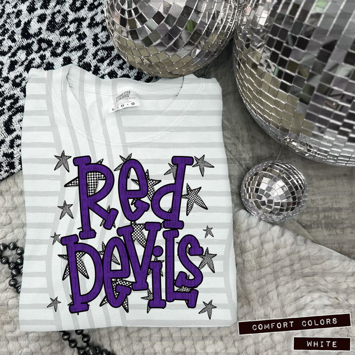 Purple Staggered DTF Print