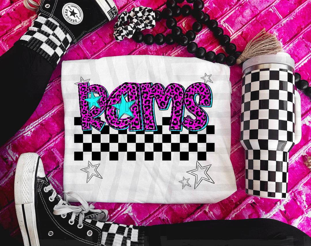 Pink Neon Leopard DTF Print