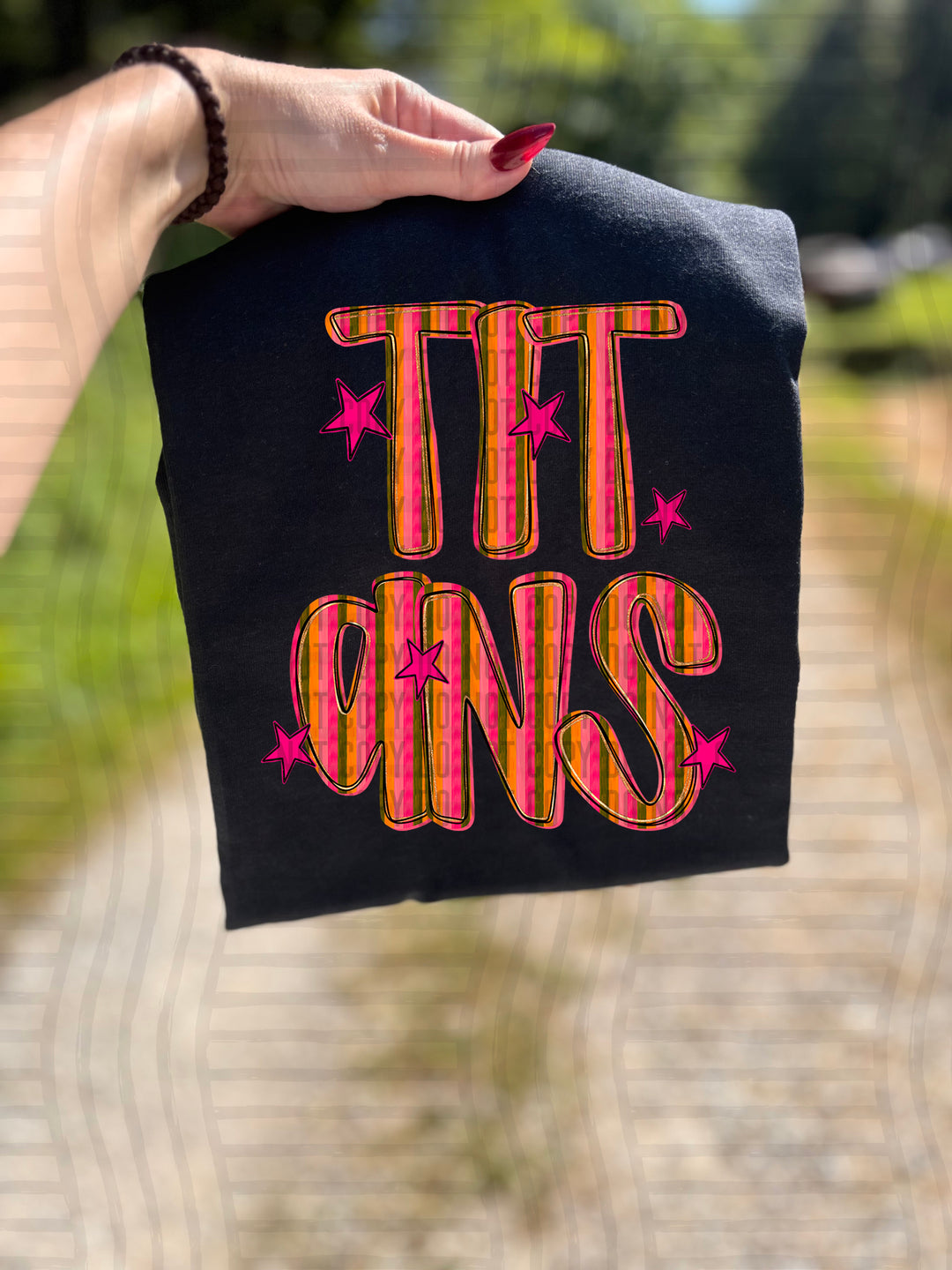 Holly Jolly Cheer Striped DTF Print
