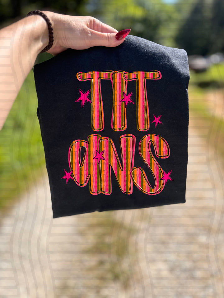 Holly Jolly Cheer Striped DTF Print