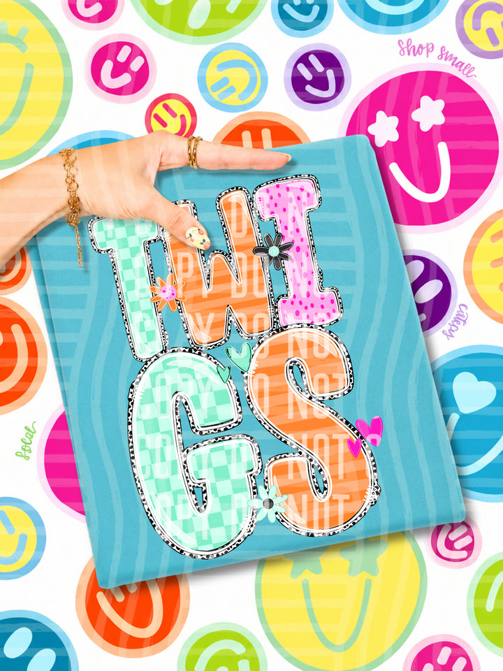 Happy Blooms Mascots DTF Print